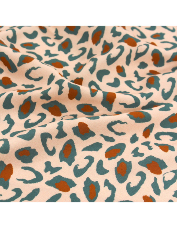 Cranberry, tissu viscose Bagheera vert eucalyptus eglantine et zoe