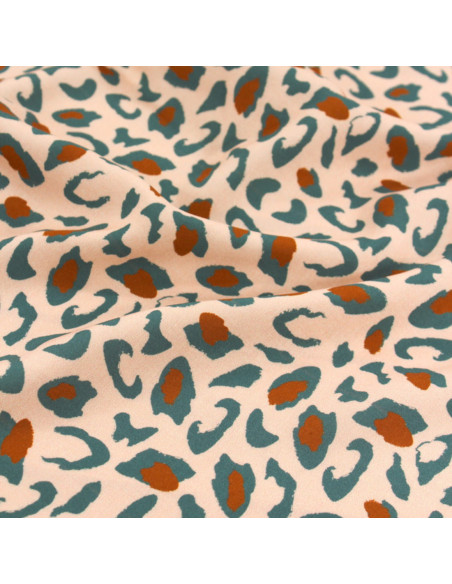 Cranberry, tissu viscose Bagheera vert eucalyptus eglantine et zoe