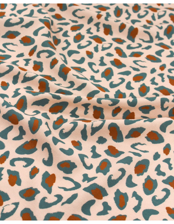 Cranberry, tissu viscose Bagheera vert eucalyptus eglantine et zoe