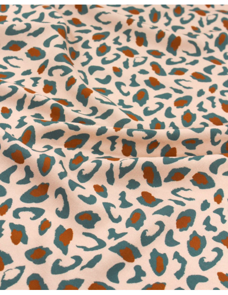 Cranberry, tissu viscose Bagheera vert eucalyptus eglantine et zoe