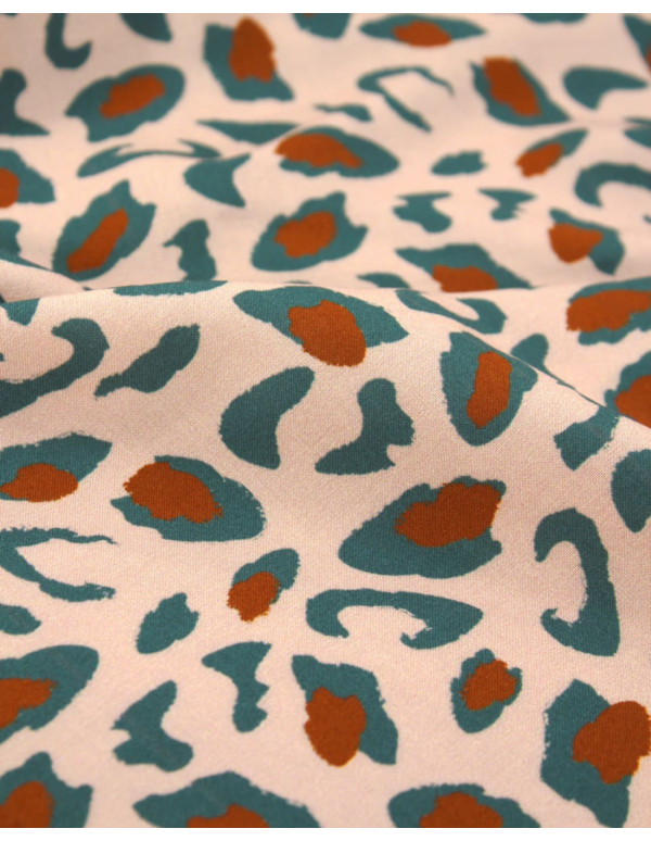 Cranberry, tissu viscose Bagheera vert eucalyptus eglantine et zoe