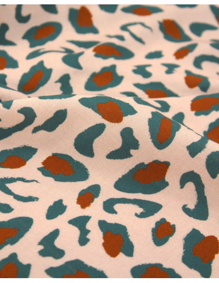 Cranberry, tissu viscose Bagheera vert eucalyptus eglantine et zoe