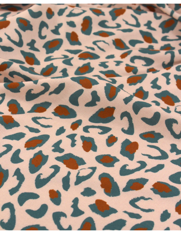 Cranberry, tissu viscose Bagheera vert eucalyptus eglantine et zoe