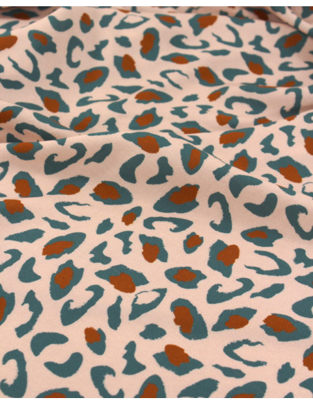 Cranberry, tissu viscose Bagheera vert eucalyptus eglantine et zoe