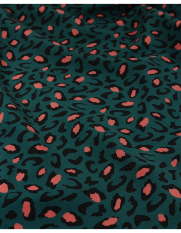 Cranberry, tissu viscose Bagheera vert dark lagune eglantine et zoe