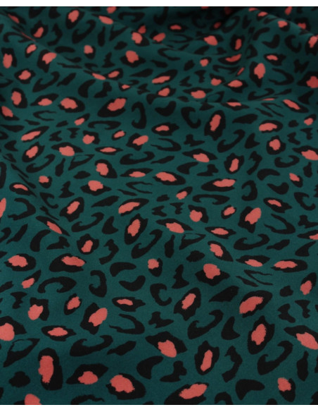 Cranberry, tissu viscose Bagheera vert dark lagune eglantine et zoe