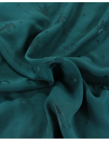 Cranberry, jacquard de viscose streli vert dark lagune eglantine et zoe