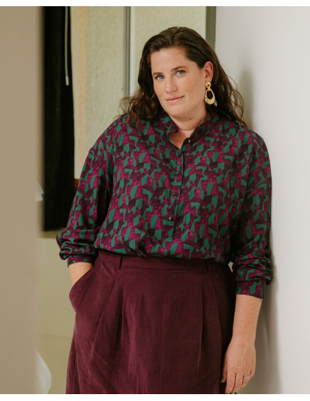 Cranberry, patron femme chemise liquette vittoria du 34 au 52 Maison fauve