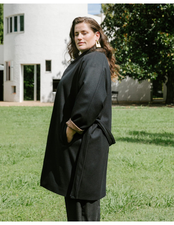 Cranberry, patron femme manteau marcello du 34 au 52 Maison Fauve