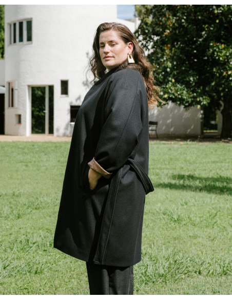 Cranberry, patron femme manteau marcello du 34 au 52 Maison Fauve