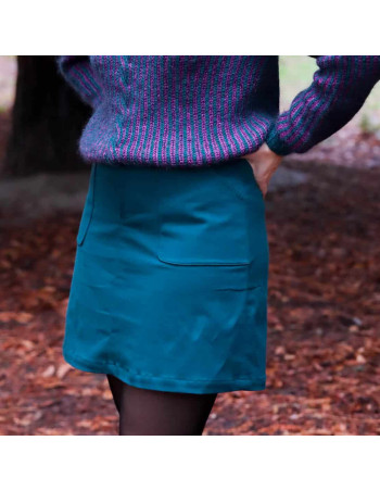 cranberry gabardine legere et stretch de coton vert sapin lise tailor 2