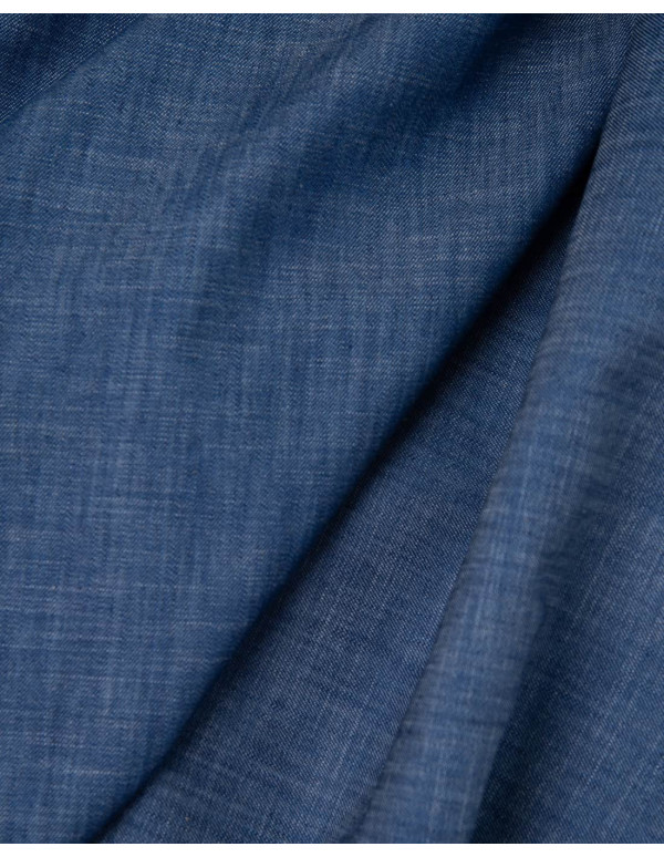 Cranberry serge de coton soft denim souple bleu atelier brunette