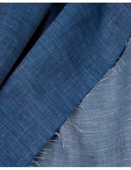 Cranberry serge de coton soft denim souple bleu atelier brunette