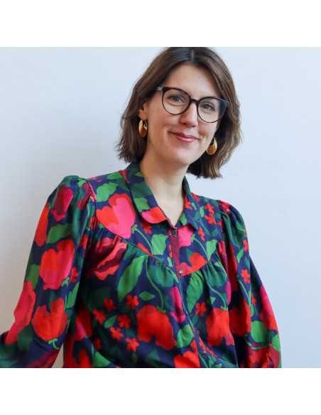 cranberry popeline de viscose ecovero la roseraie lise tailor