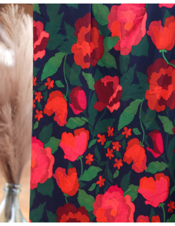 cranberry popeline de viscose la roseraie lise tailor