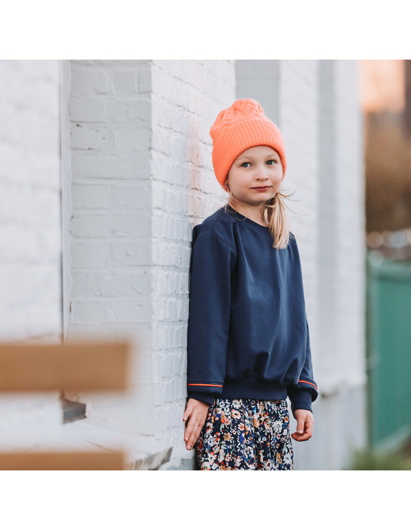 Cranberry french terry de coton oceana blue bleu marine see you at six