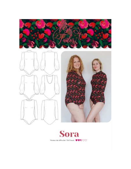 Cranberry patron femme body sora du 34 au 52 Lise Tailor