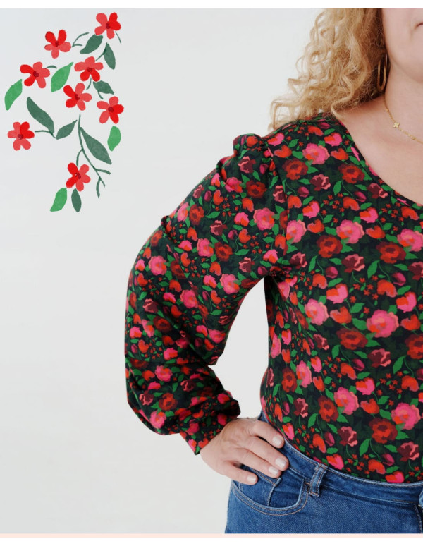 Cranberry patron femme body sora du 34 au 52 Lise Tailor