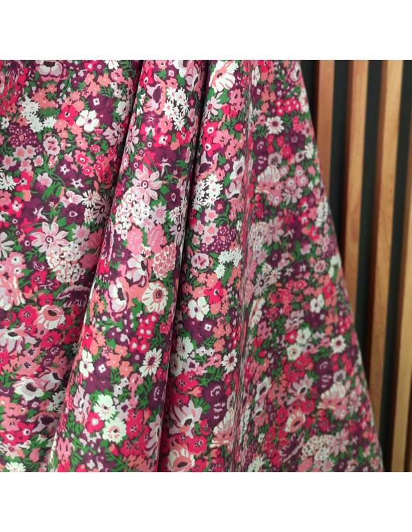 cranberry batiste de coton tana lawn thorpe hill rosy pink liberty of london