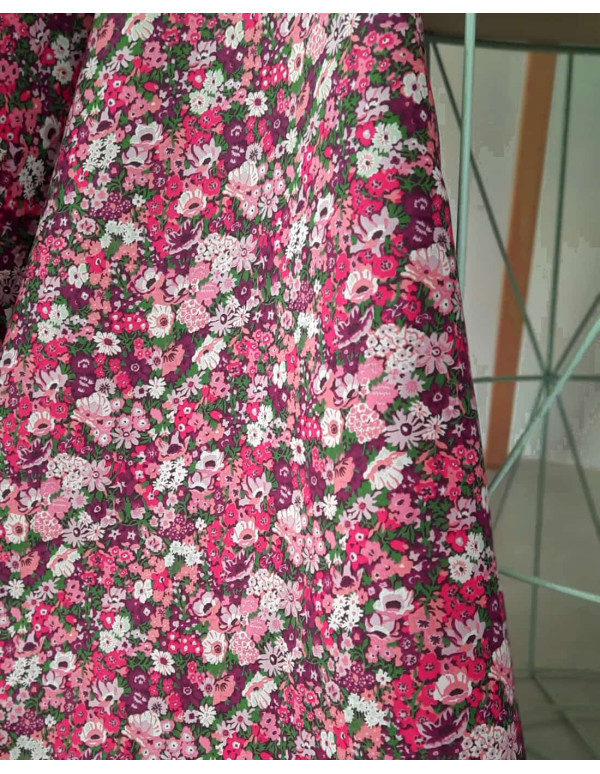 cranberry batiste de coton tana lawn thorpe hill rosy pink liberty of london