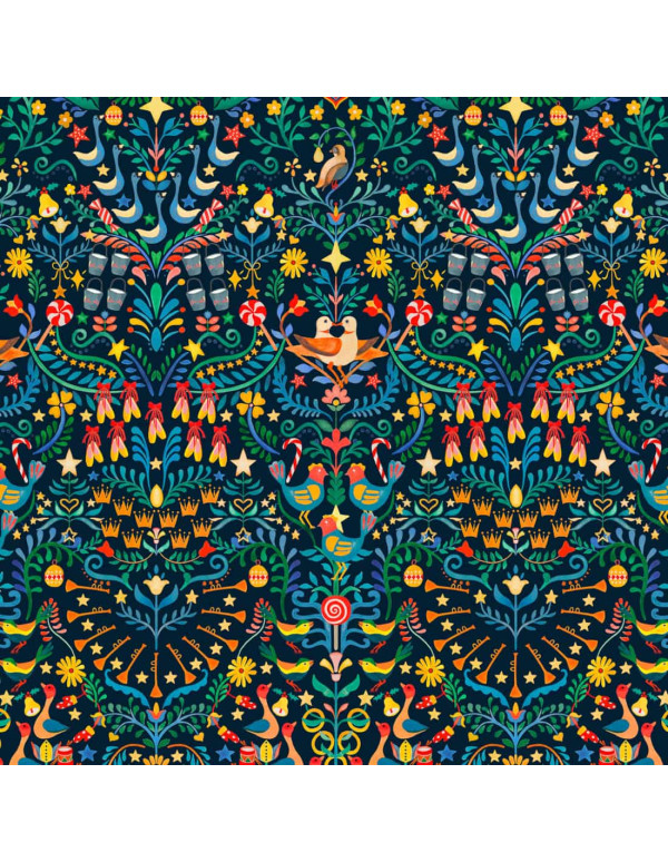 cranberry batiste de coton tana lawn 12 days of christmas liberty of london
