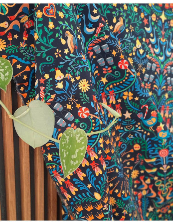 cranberry batiste de coton tana lawn 12 days of christmas liberty of london