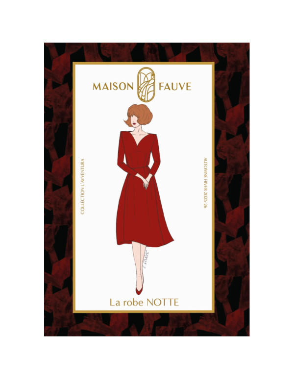 Cranberry patron pochette femme robe Notte du 34 au 52 Maison fauve