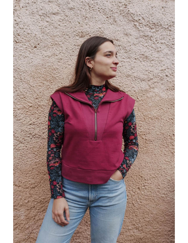 cranberry jersey de viscose step et fsc matriochka lise tailor