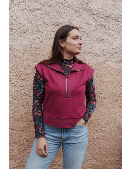 cranberry jersey de viscose step et fsc matriochka lise tailor