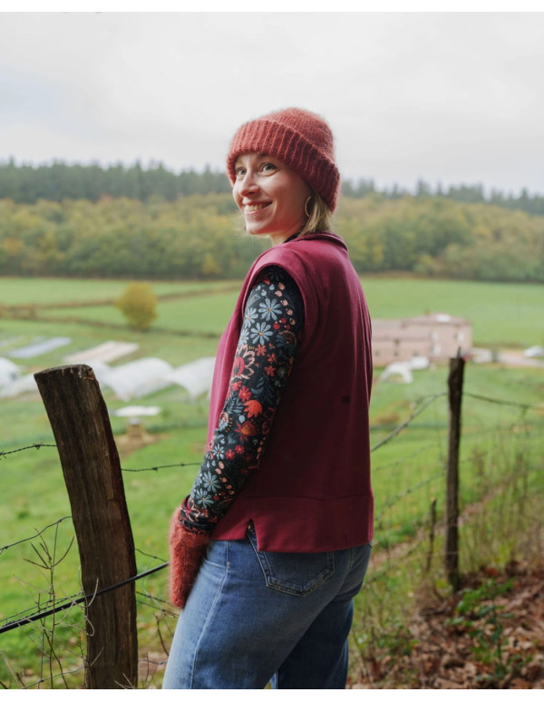 Cranberry patron femme sweat sans manches fika du S au XXL Lise Tailor