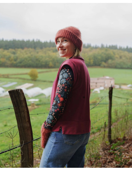 Cranberry patron femme sweat sans manches fika du S au XXL Lise Tailor