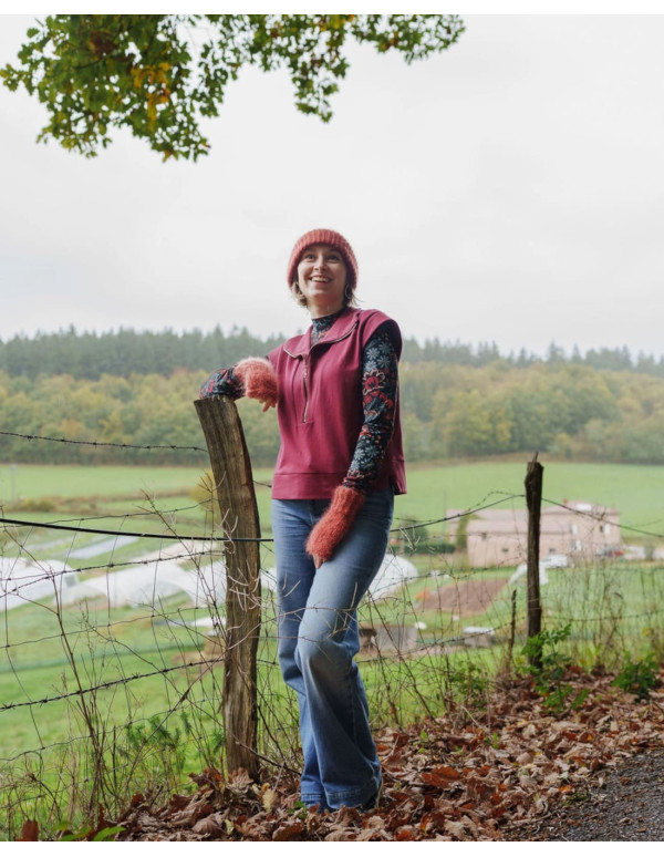 Cranberry patron femme sweat sans manches fika du S au XXL Lise Tailor