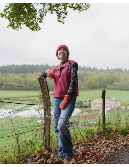 Cranberry patron femme sweat sans manches fika du S au XXL Lise Tailor
