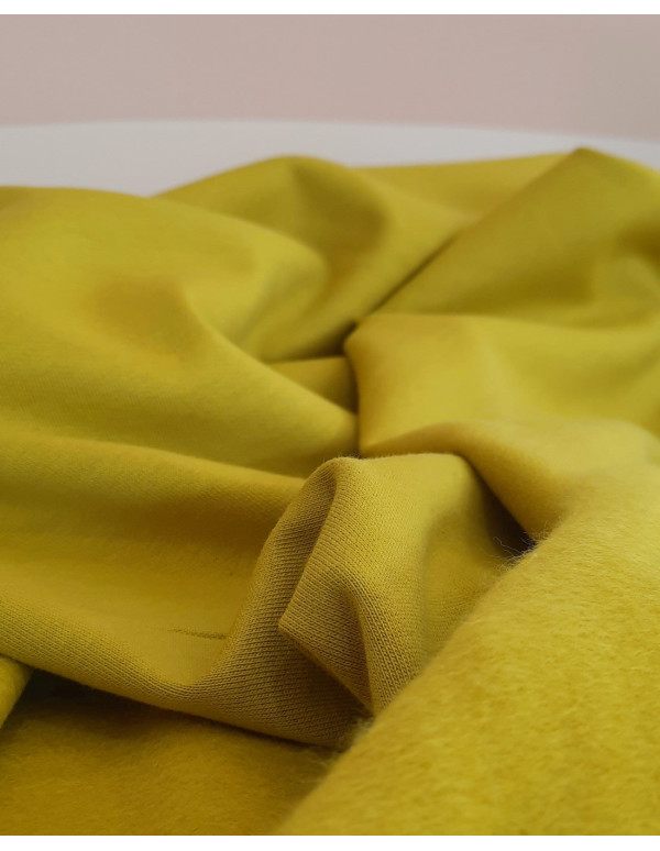 Cranberry sweat gratte de coton biologique interieur doux vert jaune olive oil 6015 CPauli