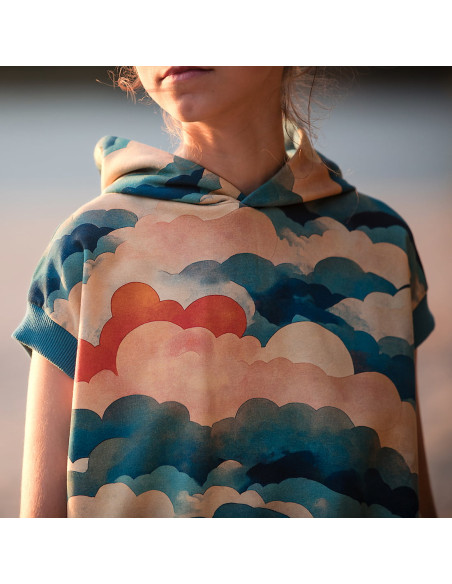 Cranberry, sweat french terry de coton cool clouds nuages see you at six