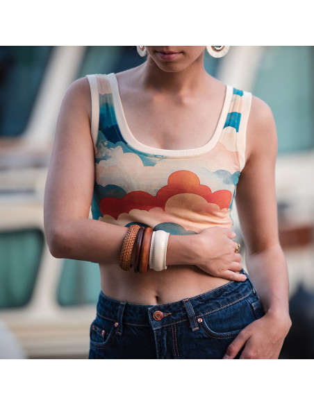 Cranberry, sweat french terry de coton cool clouds nuages see you at six