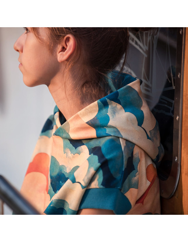 Cranberry, sweat french terry de coton cool clouds nuages see you at six