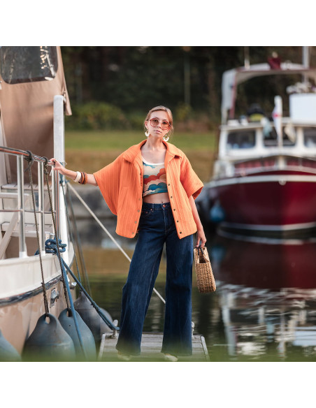 Cranberry, sweat french terry de coton cool clouds nuages see you at six