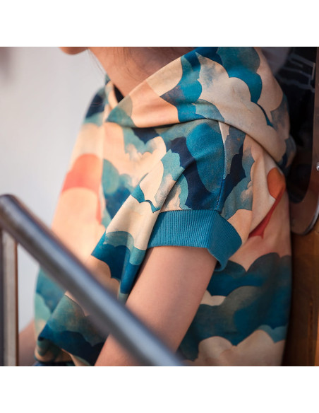 Cranberry bord cote epais lourd de coton bleu lagon blue lagoon see you at six