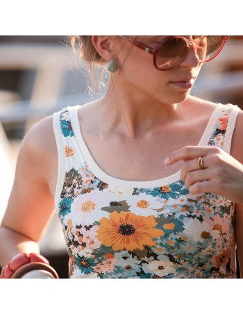 Cranberry, sweat french terry de coton flower painting fleurs see you at six