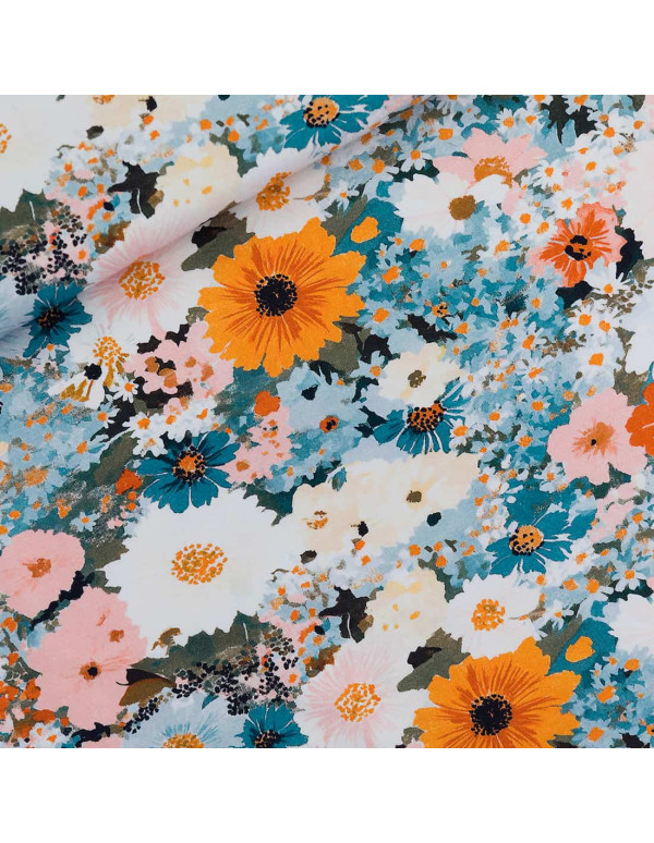 Cranberry, sweat french terry de coton flower painting fleurs see you at six