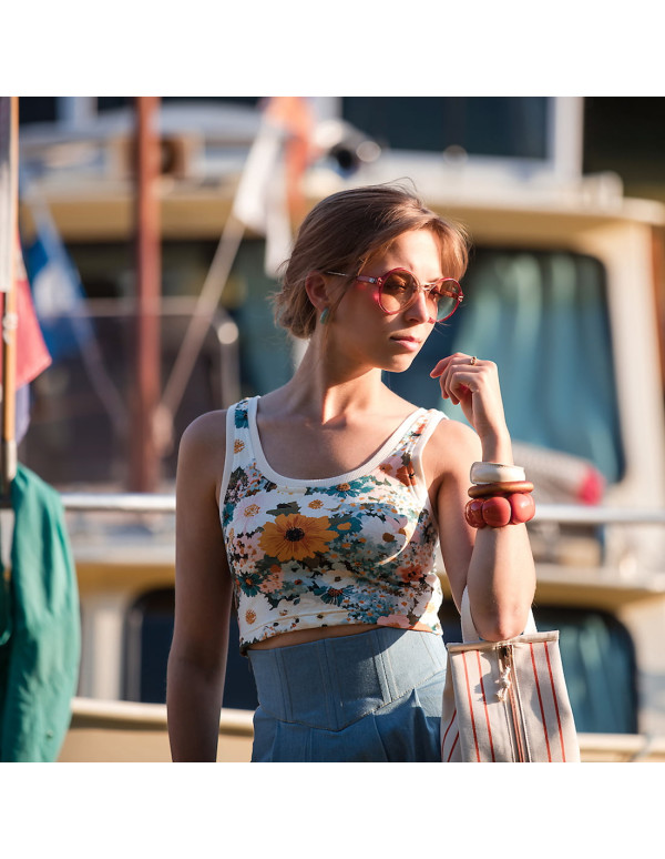 Cranberry, sweat french terry de coton flower painting fleurs see you at six