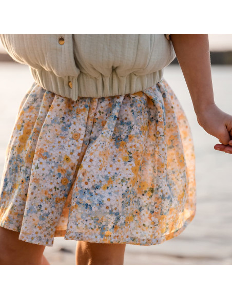 Double gaze de coton, Lots of flowers