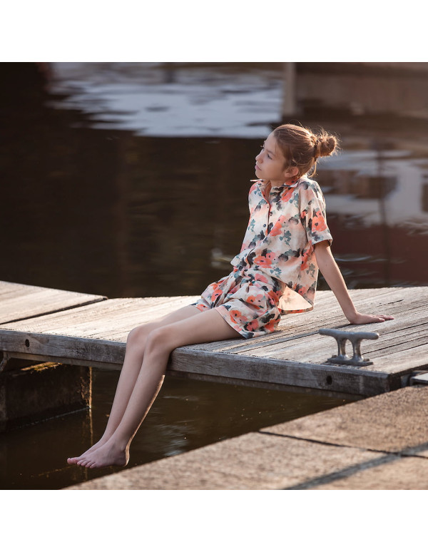 Cranberry, toile legere lin viscose misty rose see you at six