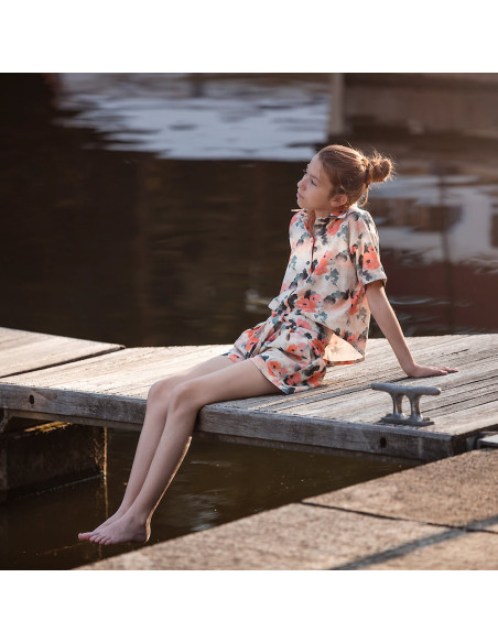 Cranberry, toile legere lin viscose misty rose see you at six