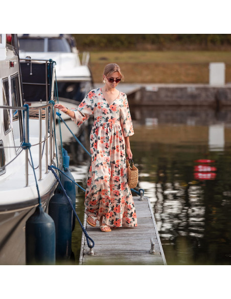 Cranberry, toile legere lin viscose misty rose see you at six