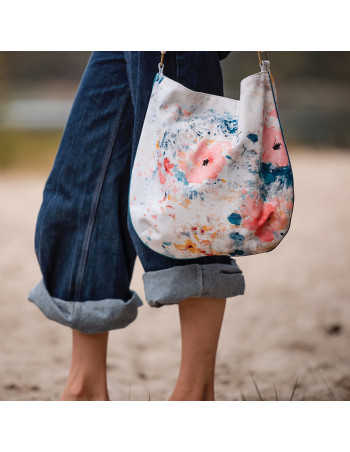 Cranberry, gabardine de coton roses on canvas see you at six