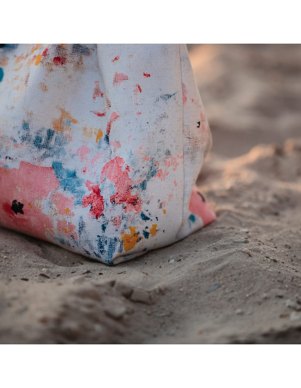 Cranberry, gabardine de coton roses on canvas see you at six