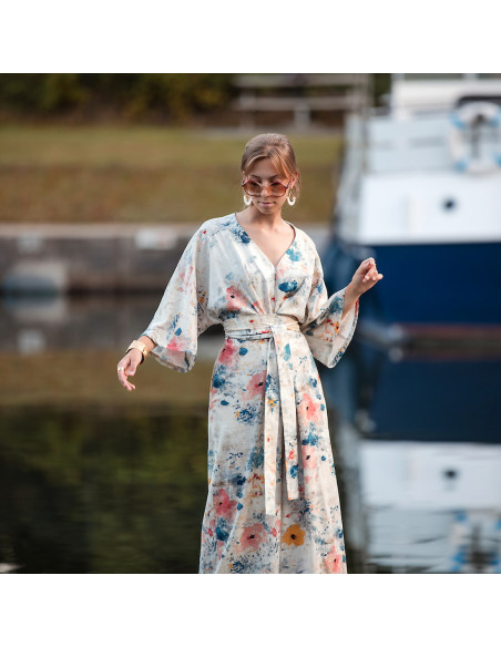 Cranberry, toile legere lin viscose misty rose see you at six