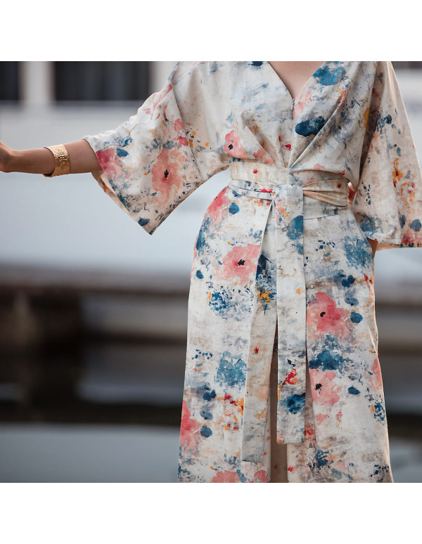 Cranberry, toile legere lin viscose misty rose see you at six